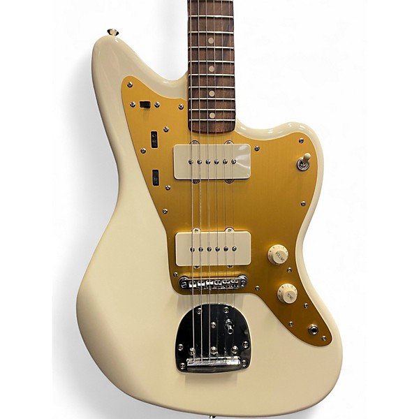 Used Squier J Mascis Jazzmaster Vintage White Solid Body Electric Guitar