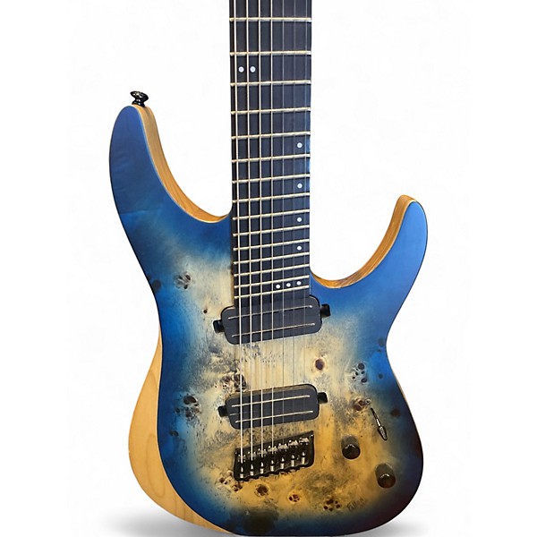 Used Schecter Guitar Research Reaper 7 Sky Burst Solid Body Electric Guitar