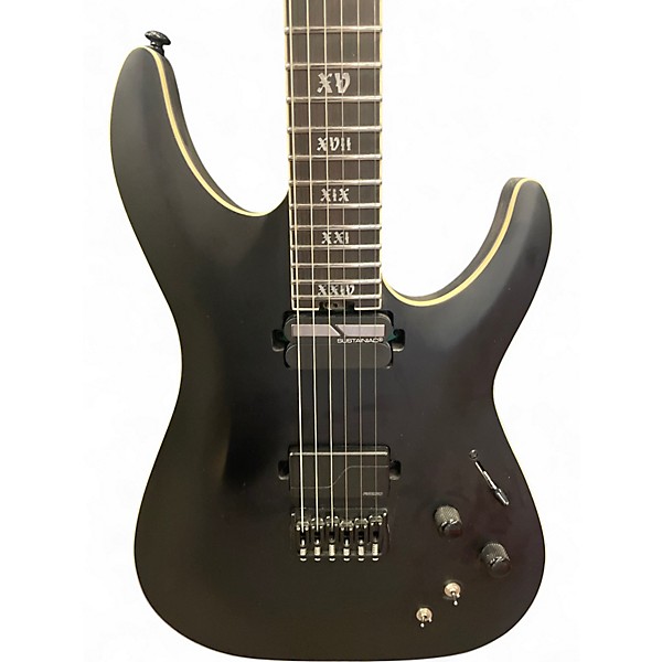 Used Schecter Guitar Research C-1 HT S SLS Elite Evil Twin Satin Black Solid Body Electric Guitar