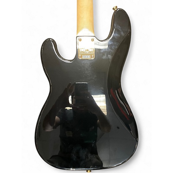 Used Squier 40th ANNIVERSARY PRECISION BASS  Black and Gold Electric Bass Guitar