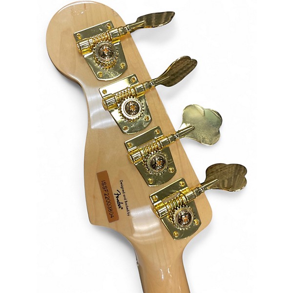 Used Squier 40th ANNIVERSARY PRECISION BASS  Black and Gold Electric Bass Guitar