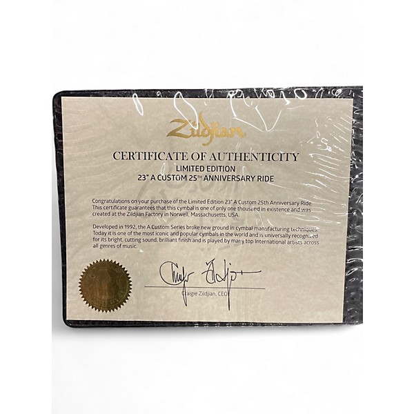 Used Zildjian 23in A Custom 25th Anniversary Medium Thin Cymbal