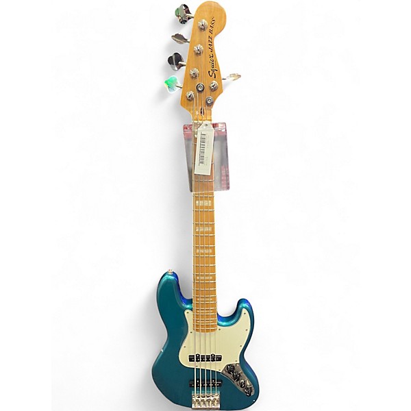 Used Squier classic active 70s vibe jazz bass v Ocean Turquoise Electric Bass Guitar