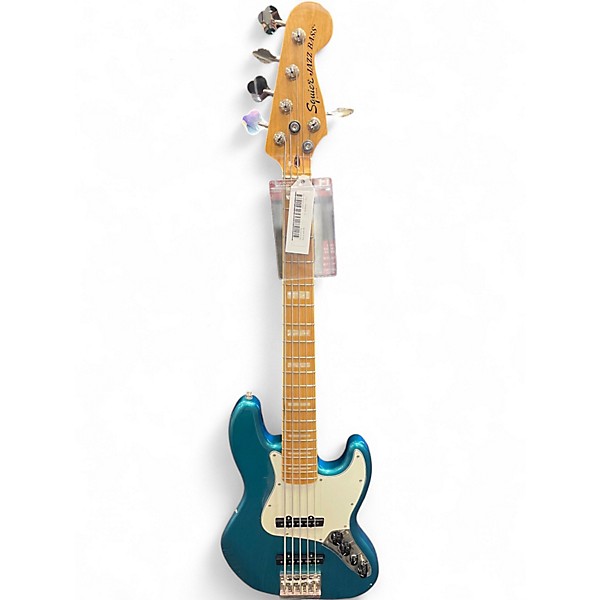 Used Squier classic active 70s vibe jazz bass v Ocean Turquoise Electric Bass Guitar