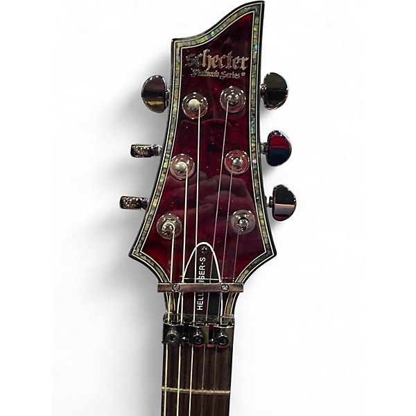 Used Schecter Guitar Research Hellraiser C1 Floyd Rose Sustaniac Black Cherry Solid Body Electric Guitar