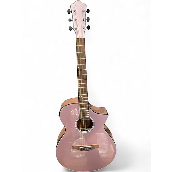 Used Ibanez AEWC10-RGM Rose Gold Acoustic Electric Guitar