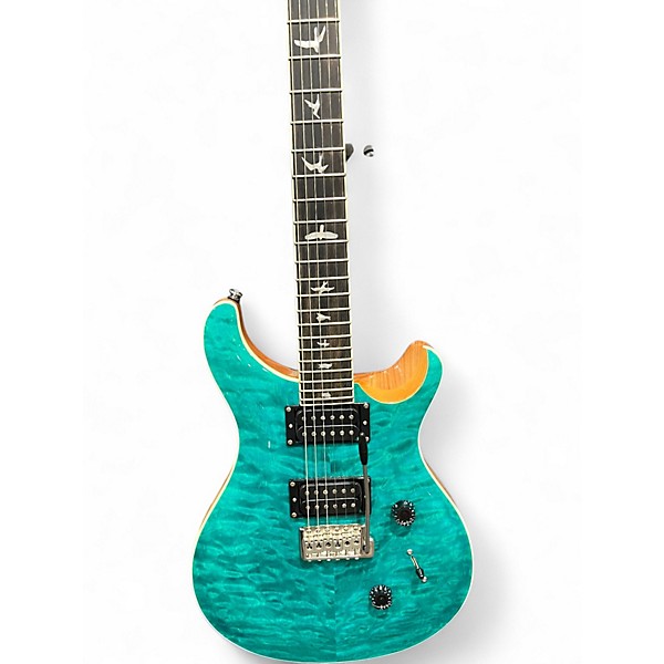 Used PRS SE Custom 24 Turquoise Solid Body Electric Guitar