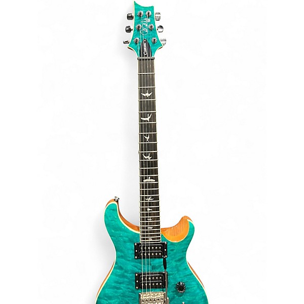 Used PRS SE Custom 24 Turquoise Solid Body Electric Guitar
