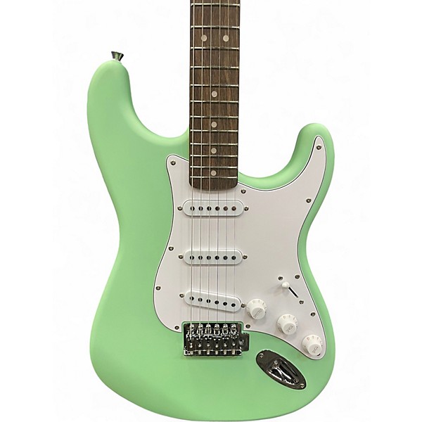 Used Squier STRATOCASTER Surf Green Solid Body Electric Guitar