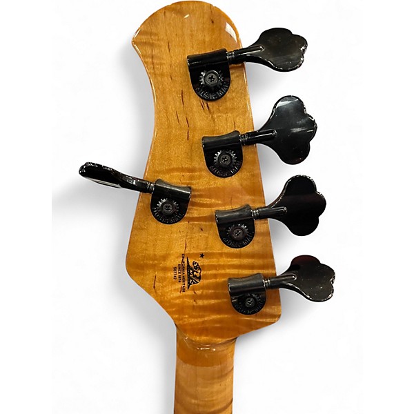 Used Ernie Ball Music Man DARK RAY 5 WHITE SPARKLE Electric Bass Guitar