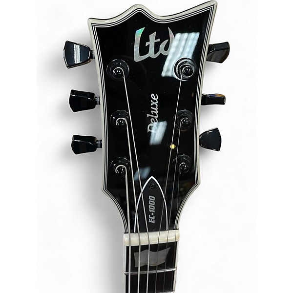 Used ESP LTD EC1000S Ebony Solid Body Electric Guitar