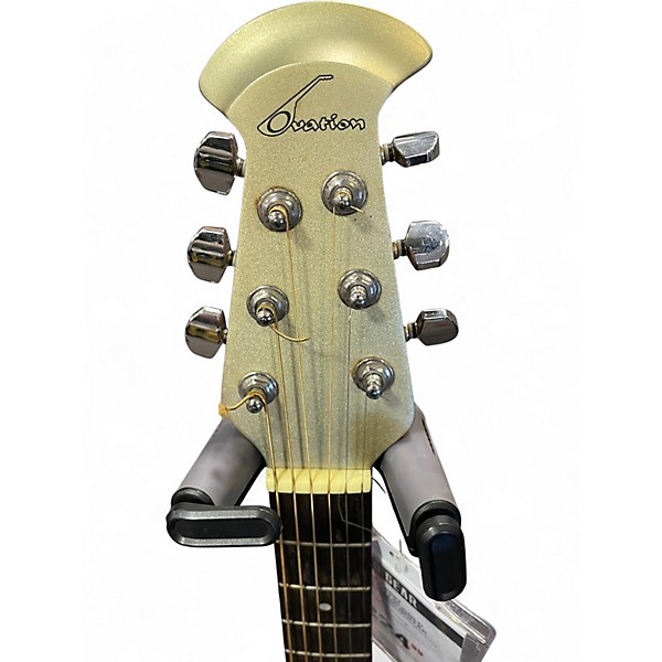 Used Ovation CK057 Celebrity Metallic Gold Acoustic Electric Guitar