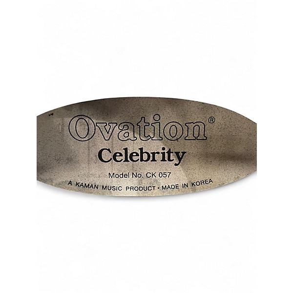 Used Ovation CK057 Celebrity Metallic Gold Acoustic Electric Guitar