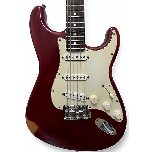 Used Fender Highway One Stratocaster Trans Crimson Red Solid Body Electric Guitar