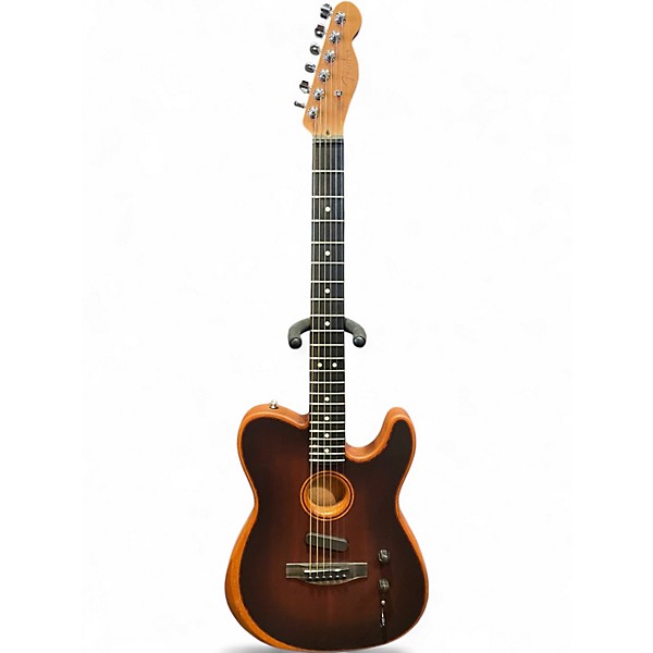 Used Fender American Acoustasonic Telecaster BOURBON BURST Acoustic Electric Guitar