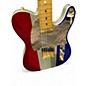 Used Fender Buck Owens Telecaster Red, Silver, and Blue Sparkle Solid Body Electric Guitar