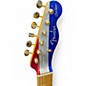 Used Fender Buck Owens Telecaster Red, Silver, and Blue Sparkle Solid Body Electric Guitar