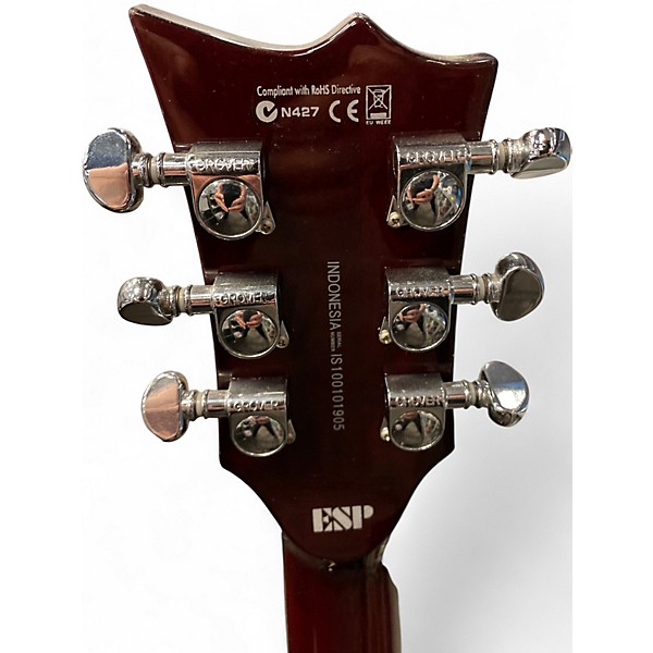 Used ESP LTD EC401VF Amber Burst Solid Body Electric Guitar