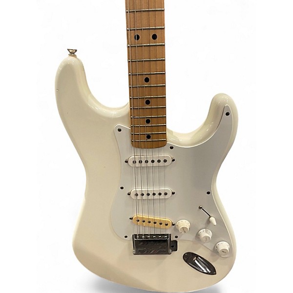 Used Bradley Strat Style Electric Guitar Classic White Solid Body Electric Guitar