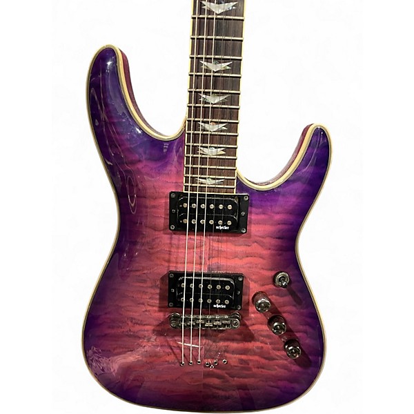 Used Schecter Guitar Research Omen Extreme 6 Electric Magenta Solid Body Electric Guitar