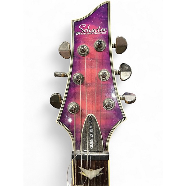 Used Schecter Guitar Research Omen Extreme 6 Electric Magenta Solid Body Electric Guitar