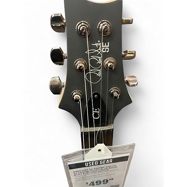 Used PRS SE Swamp Ash CE 24 Sandblasted Blue Solid Body Electric Guitar