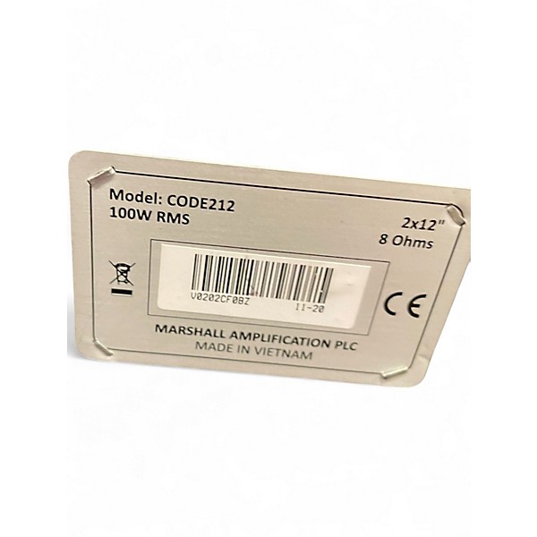 Used Marshall CODE212 100W 2X12 Vertical Guitar Cabinet