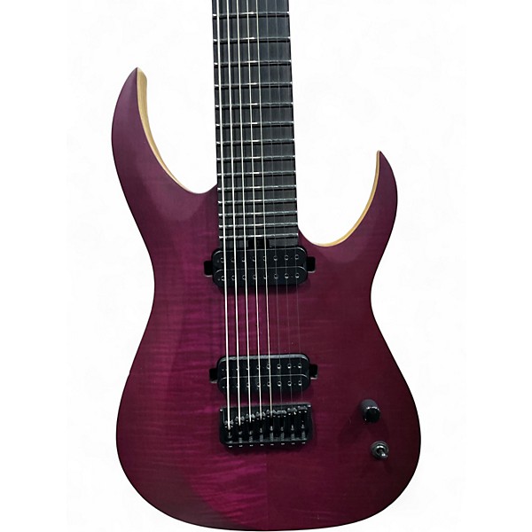 Used Schecter Guitar Research John Browne Signature Tao-8 Trans Purple Solid Body Electric Guitar