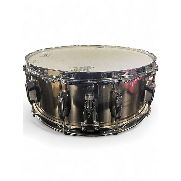 Used Pearl 14in steel shell snare polished steel Drum