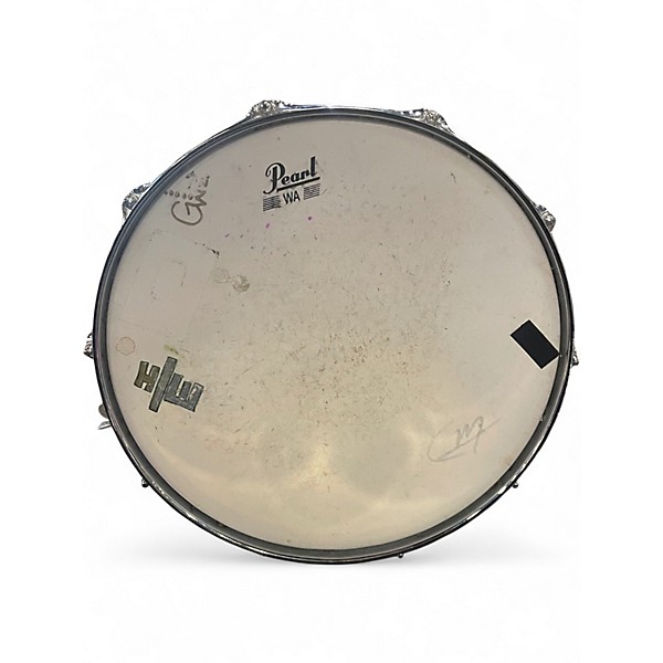 Used Pearl 14in steel shell snare polished steel Drum