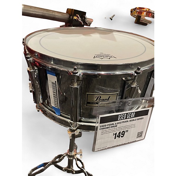Used Pearl 14X6.5 Pearl World Series Chrome Drum