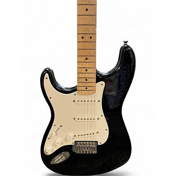 Used Squier SONIC STRATOCASTER LEFT HANDED Black Solid Body Electric Guitar