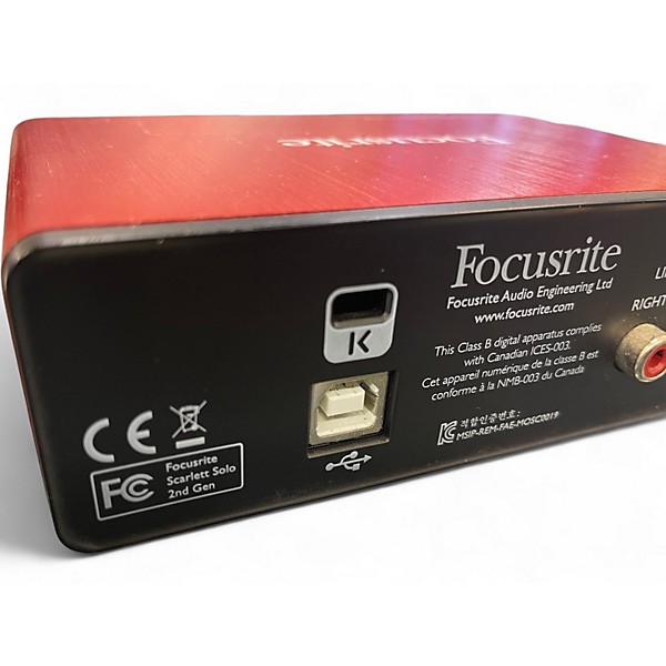 Used Focusrite Scarlett Solo Gen 2 Audio Interface