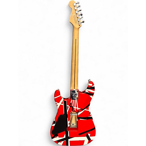 Used 2006 Charvel EVH ART SERIES RED WITH BLACK WHITE STRIPES Solid Body Electric Guitar