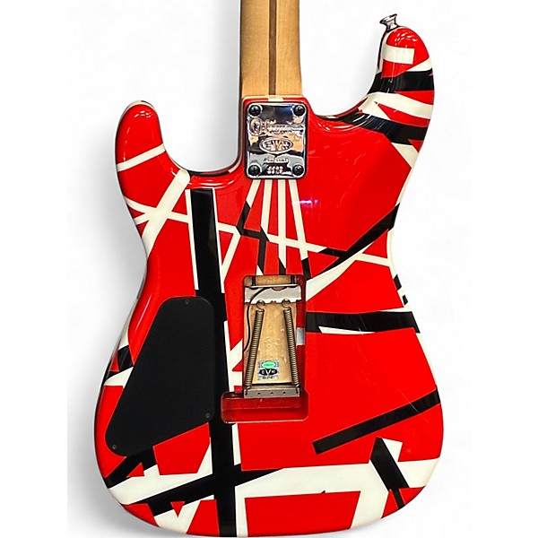 Used 2006 Charvel EVH ART SERIES RED WITH BLACK WHITE STRIPES Solid Body Electric Guitar