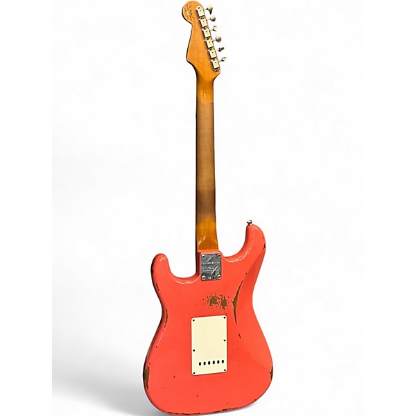 Used 2019 Fender CUSTOM SHOP LTD ED 1960 ROASTED HEAVY RELIC STRAT Fade Fiesta Red Solid Body Electric Guitar