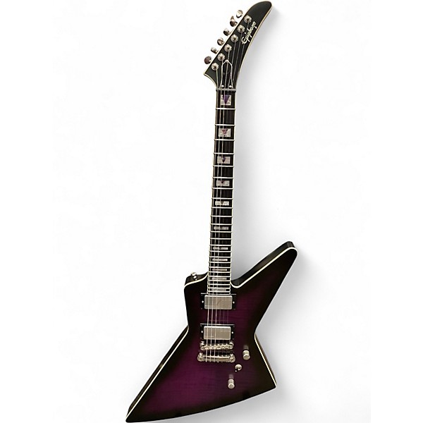 Used Epiphone Extura Prophecy Purple Tiger Strip Solid Body Electric Guitar