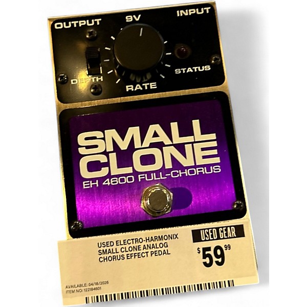 Used Electro-Harmonix Small Clone Analog Chorus Effect Pedal