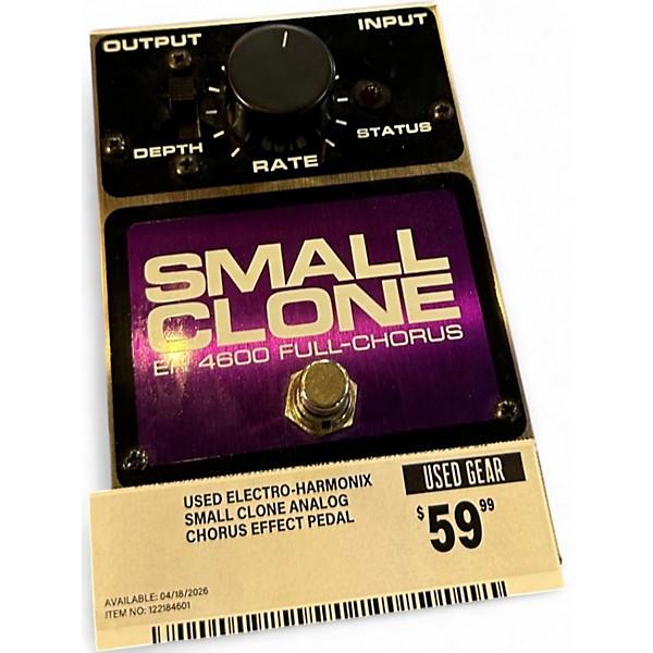 Used Electro-Harmonix Small Clone Analog Chorus Effect Pedal