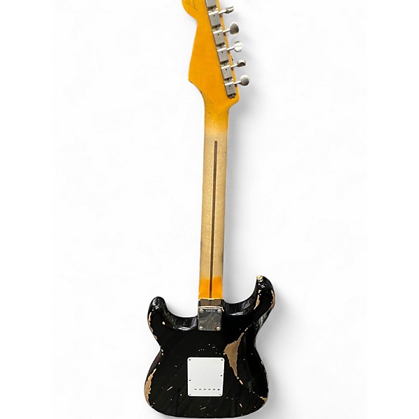 Used Fender MASTERBUILT CUSTOM SHOP 56 STRATOCASTER RELIC ACTIVE Black Solid Body Electric Guitar