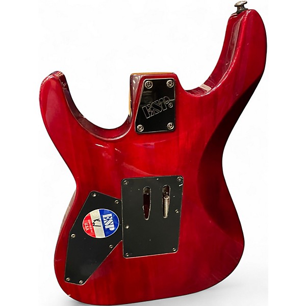 Used 2009 ESP LTD M100FM Candy Apple Red Solid Body Electric Guitar