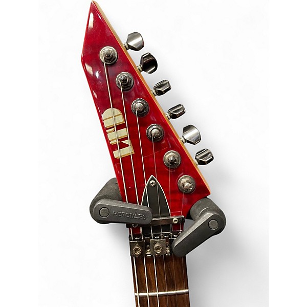 Used 2009 ESP LTD M100FM Candy Apple Red Solid Body Electric Guitar