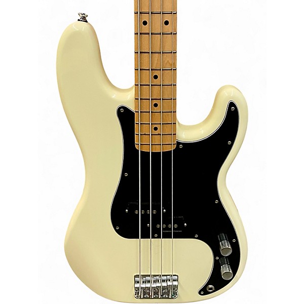 Used 2024 Fender Standard Precision Bass Classic White Electric Bass Guitar