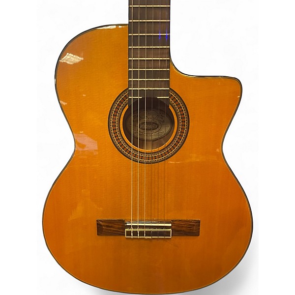 Used Washburn CX64SCE Antique Natural Classical Acoustic Guitar