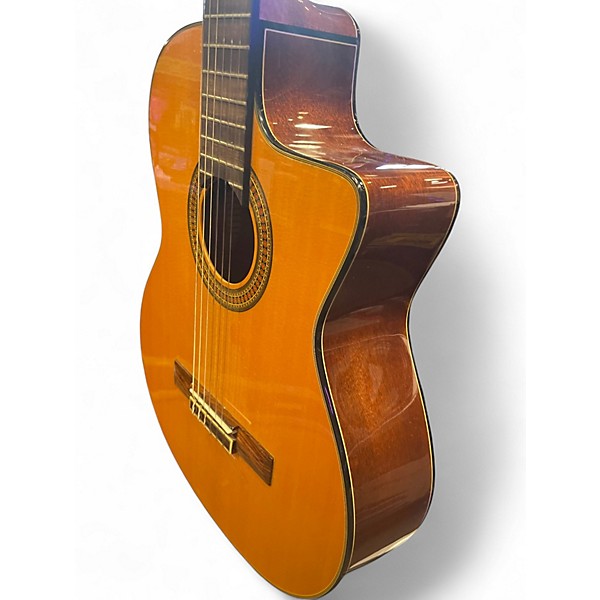 Used Washburn CX64SCE Antique Natural Classical Acoustic Guitar