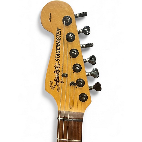 Used Squier STAGEMASTER Black Solid Body Electric Guitar