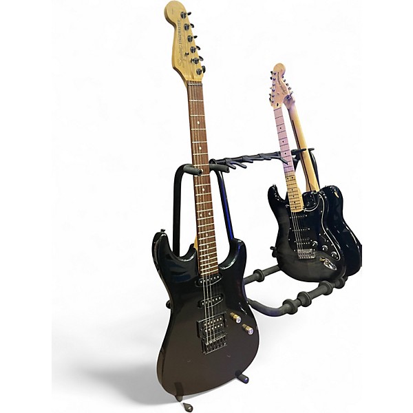 Used Squier STAGEMASTER Black Solid Body Electric Guitar