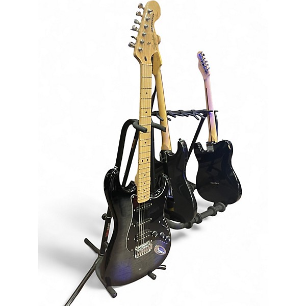 Used Squier Affinity Stratocaster FMT BLACK FLAME MAPLE TOP Solid Body Electric Guitar