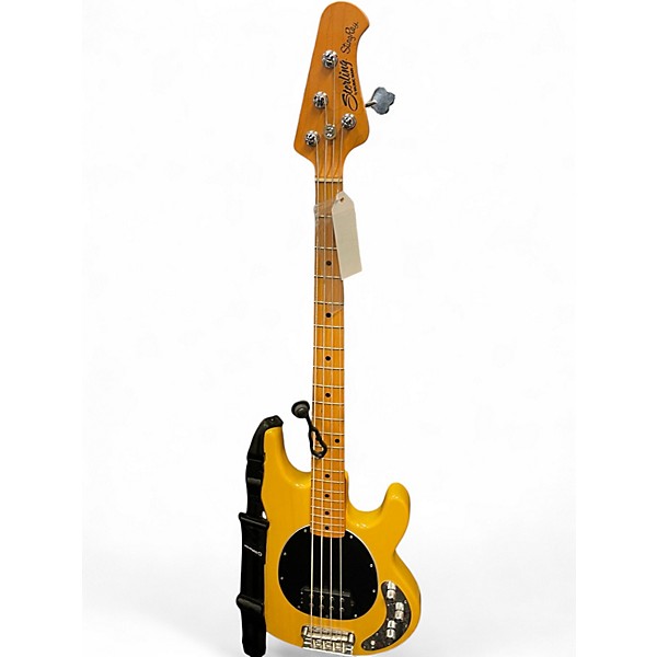 Used Sterling by Music Man RAY24CA Yellow Electric Bass Guitar