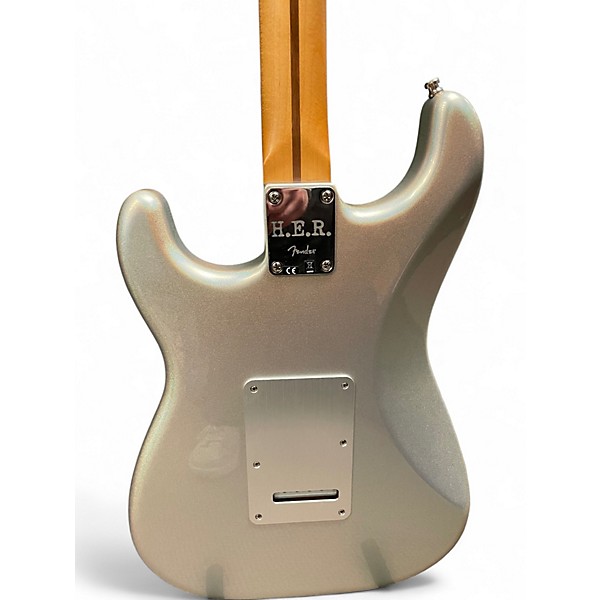 Used Fender H.E.R. Stratocaster SILVER RAINBOW SPARK Solid Body Electric Guitar